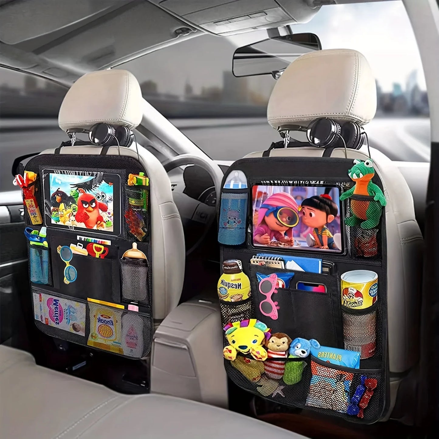 Organisateur de siège arrière – Rangement voiture multifonction